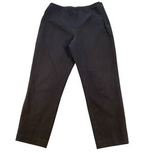 Eddie Bauer Bremerton Fit Black Side Zip Stretch Twill Ankle Pants Size 10P